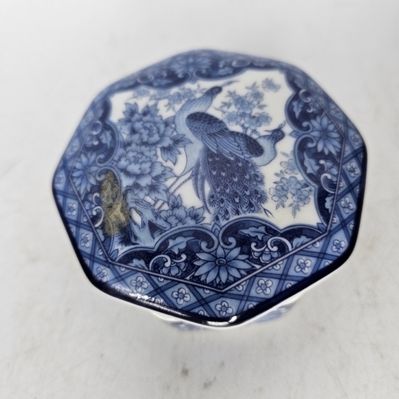 Blue and‎ white hand painted Asian trinket dish - Picture 5 of 6